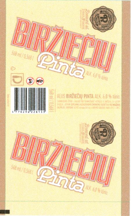 Prekės ženklas: BIRŽIEČIŲ Pinta